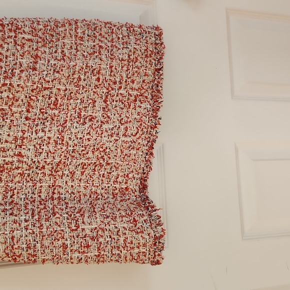 Ann Taylor Red/Black/White Fringe Tweed Dress Size 6 - Picture 4 of 5